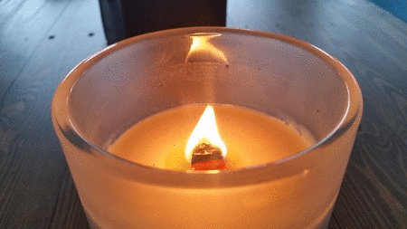 Wood Wick Candle Flame